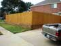 When Mark's Fence is finished, the old leaning fence is NO more, in it's place is beauty.